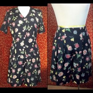 PETITE SOPHISTICATE VTG 2 Piece romper shorts M